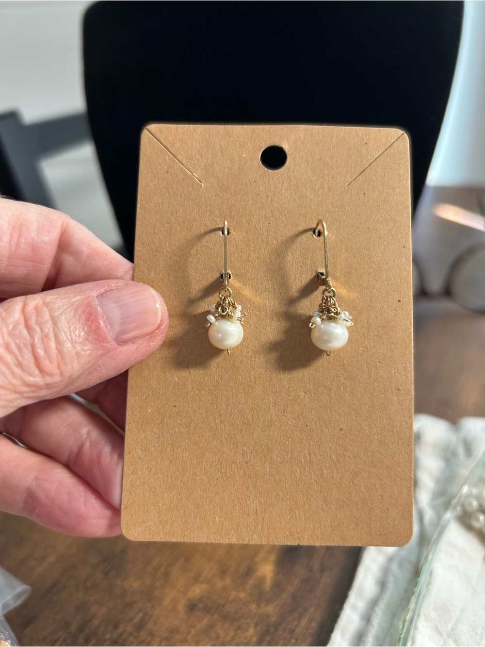 Freshwater Pearl Drop Earrings - Classic White Pearls